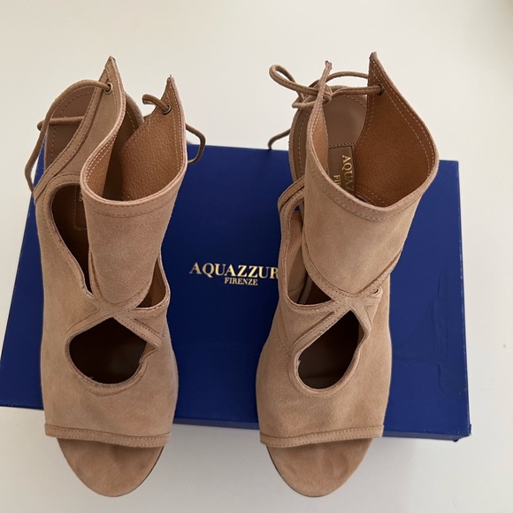 Aquazzura Suede nude wedge sandal. Amazing condition ⭐️ - Picture 3 of 5